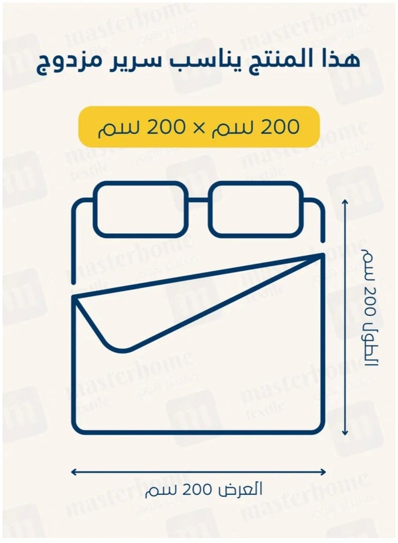 مينج لي مفرش سرير صيفي نفرين 6 قطع يناسب سرير مقاس 200×200 مكون من لحاف 230×250 و غطاء مرتبة 200×200+40 و2 غطاء مخدة 50×80 و2 غطاء مخدة مربع 50×50 - Image 5